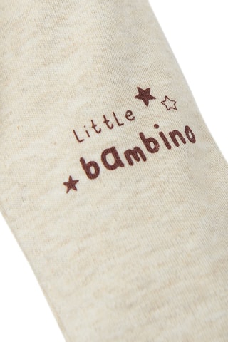 2 bodys en coton biologique - Beige chiné et blanc