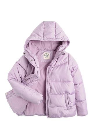 Doudoune à capuche - Mauve