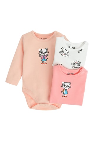 3 bodys Kitty Kotty - Multicolore