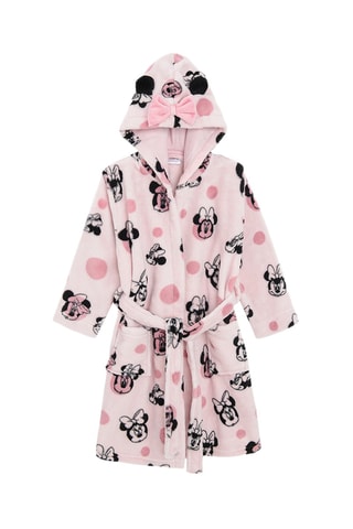 Peignoir à capuche Minnie Disney - Rose poudré