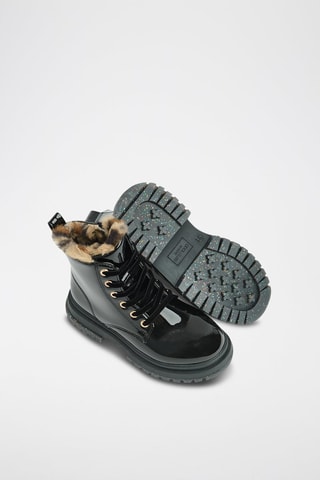 Bottines fourrées vernies - Noir