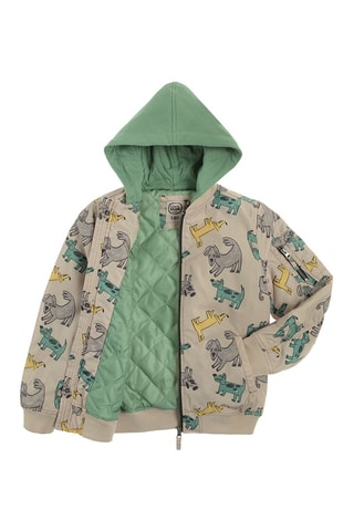 Bomber à capuche - Beige