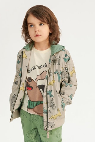 Bomber à capuche - Beige