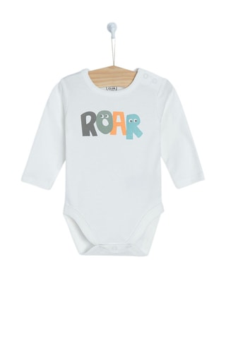 3 bodys - Blanc, orange et turquoise