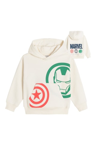 Sweat à capuche Avengers Marvel - Ecru