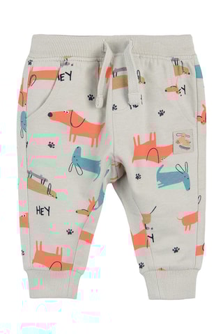 Pantalon - Gris clair et orange