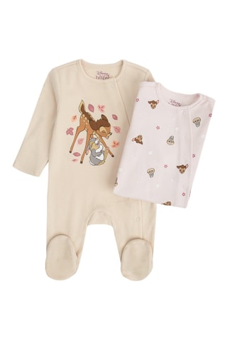 2 grenouillères Bambi et Mrs Rabbit Bambi Disney - Multicolore