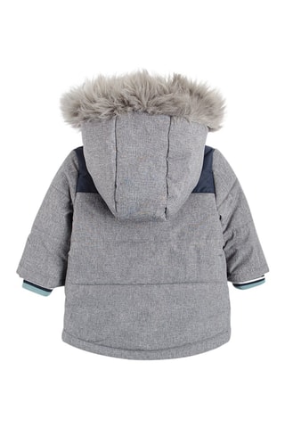 Parka à capuche - Gris clair chiné