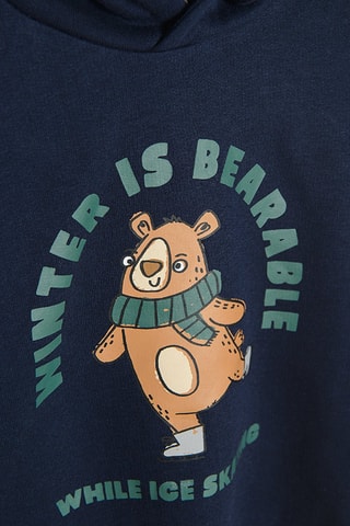 Sweat à capuche - Bleu foncé