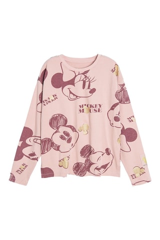 T-shirt Mickey en Minnie Disney - Roze