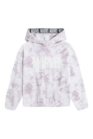 Sweat à capuche Marvel - Blanc et mauve