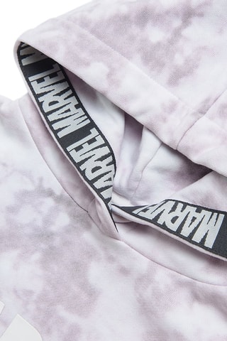 Sweat à capuche Marvel - Blanc et mauve