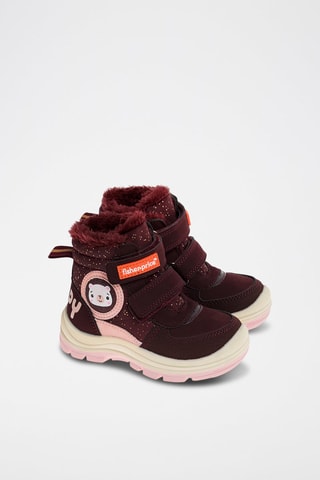 Bottines fourrées Happy Fisher-Price - Grenat et rose