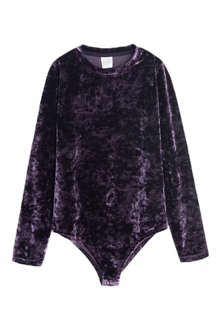 Body en velours - Violet