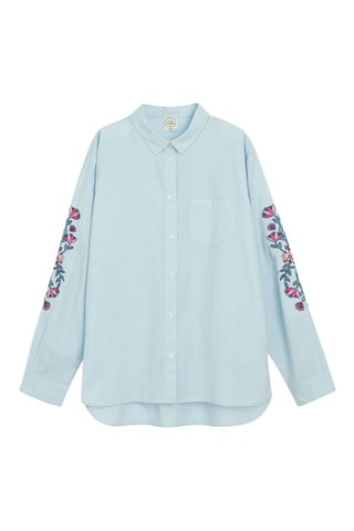 Blouse - Hemelsblauw en Wit