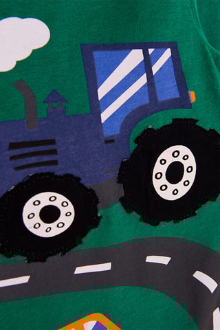 2 t-shirts - Bleu marine et vert foncé