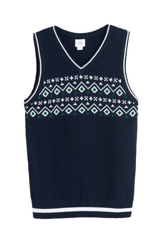 Pull sans manches - Bleu marine