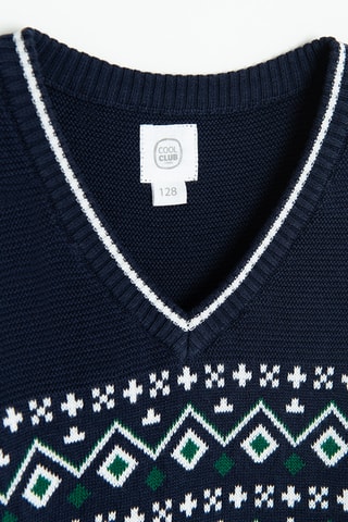 Pull sans manches - Bleu marine
