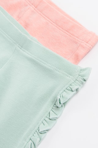 2 leggings - Rose et vert d’eau