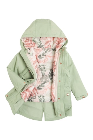 Parka 2-en-1 - Vert d’eau et rose poudré