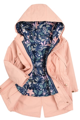 Parka 2-en-1 - Rose poudré et bleu marine