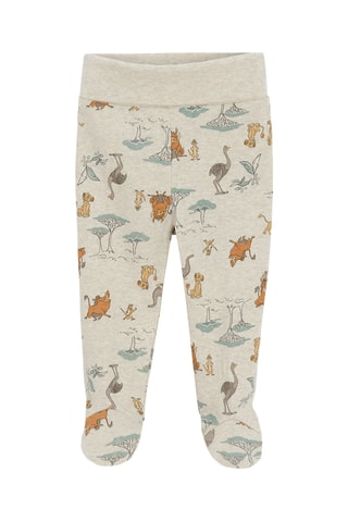 2 pantalons Le Roi Lion Disney - Gris clair chiné et jaune