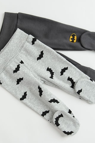 2 pantalons Batman La Ligue des Justiciers DC Comics - Gris clair chiné et anthracite