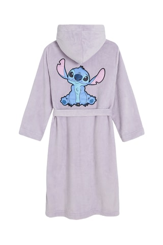 Peignoir à capuche Stitch Lilo et Stitch Disney - Mauve