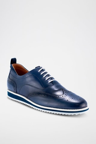 Leren Derby’s Marineblauw