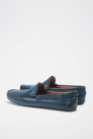 Leren Mocassins Marineblauw