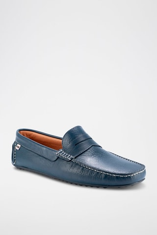 Leren Mocassins Marineblauw