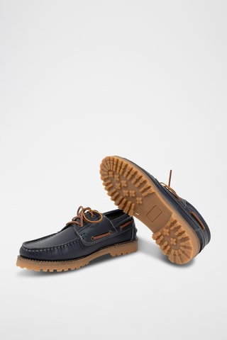Leren Bootschoenen Minol - Marineblauw 