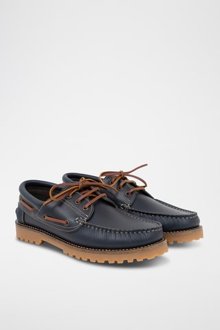 Leren Bootschoenen Minol - Marineblauw 