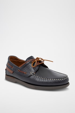 Leren Bootschoenen Naupil - Marineblauw