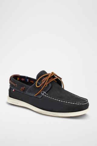 Leren Bootschoenen Naupor - nachtblauw