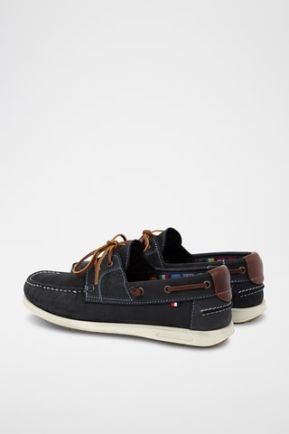Leren Bootschoenen Naupor - nachtblauw
