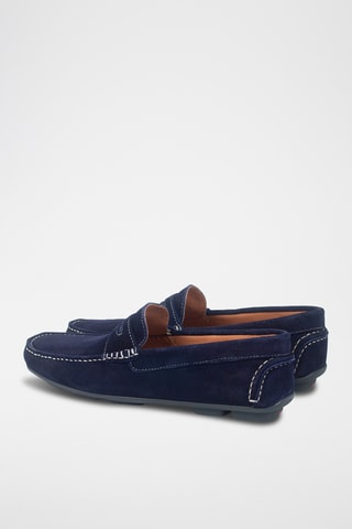 Nubuck Mocassins Sarpa - Marineblauw
