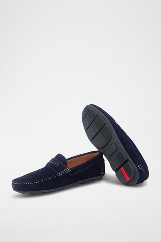 Nubuck Mocassins Sarpa - Marineblauw