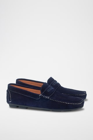 Nubuck Mocassins Sarpa - Marineblauw