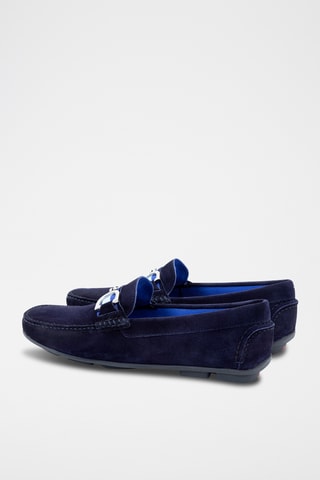 Nubuck Mocassins Sekio - Marineblauw
