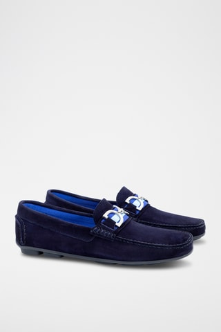 Nubuck Mocassins Sekio - Marineblauw