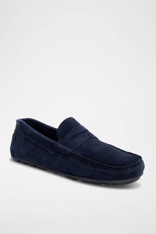 Nubuck Mocassins Setun - Marineblauw