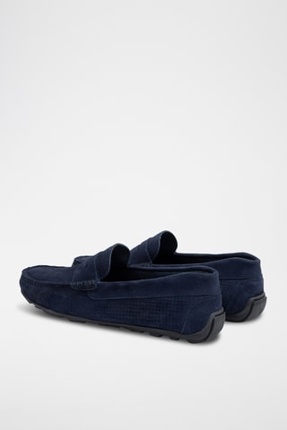 Nubuck Mocassins Setun - Marineblauw
