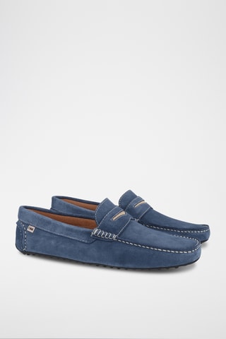 Nubuck Mocassins Sinom - kobaltblauw