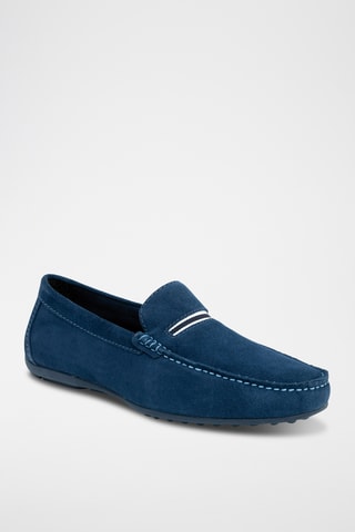 Nubuck Mocassins Socaman - Petrolblauw
