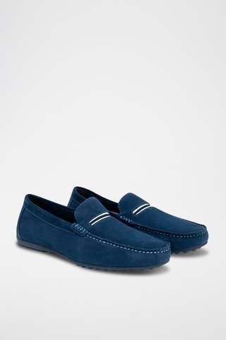 Nubuck Mocassins Socaman - Petrolblauw