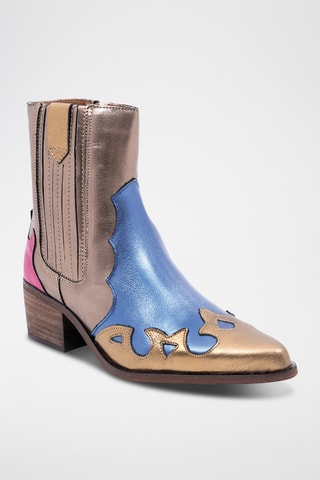 Leren Cowboyboots Amabel - Goudkleurig