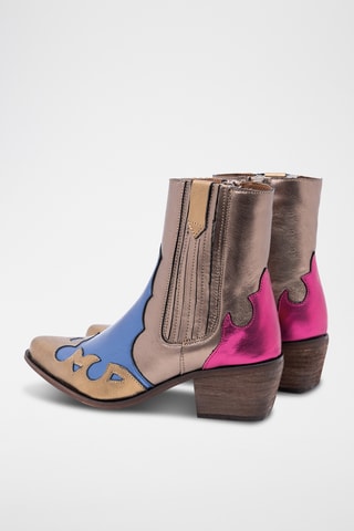 Leren Cowboyboots Amabel - Goudkleurig