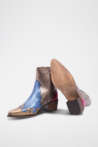Leren Cowboyboots Amabel - Goudkleurig
