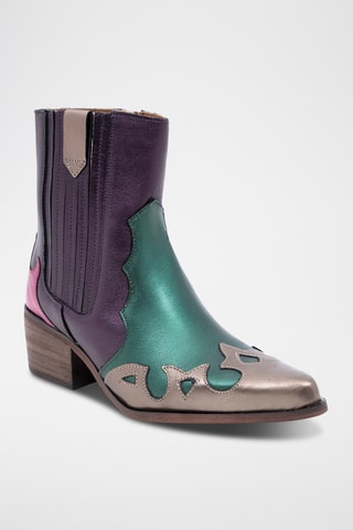 Leren Cowboyboots Amabel - Paars